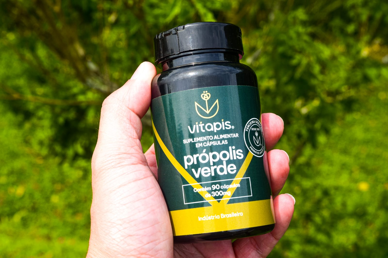 própolis verde com óleo de linhaça 90 cápsulas
